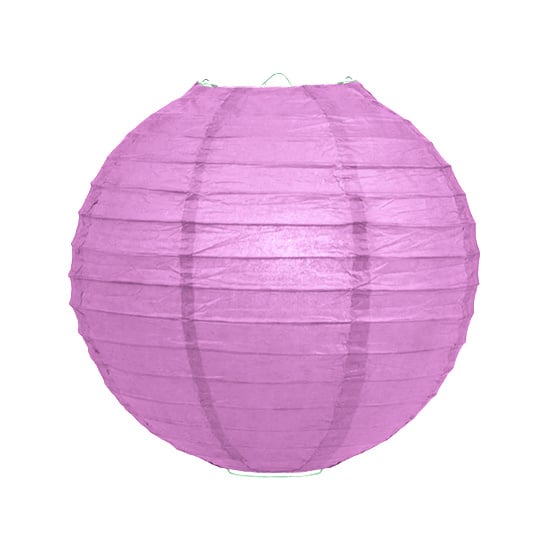 Lila lampion rijstpapier 35 cm