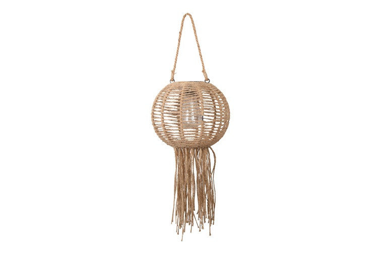 Boho hanglamp op zonne-energie cilindervorm