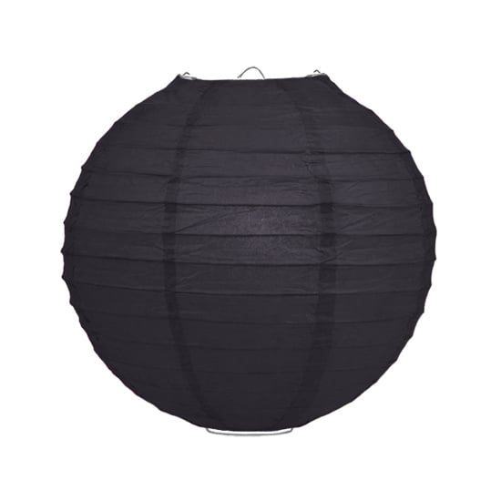 Zwarte lampion rijstpapier 35 cm