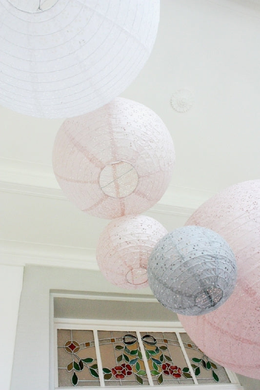 Lampion Eyelet blauw 35 cm