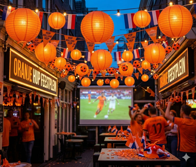 Lampionpakket 35 stuks - Oranje papieren lampionnen