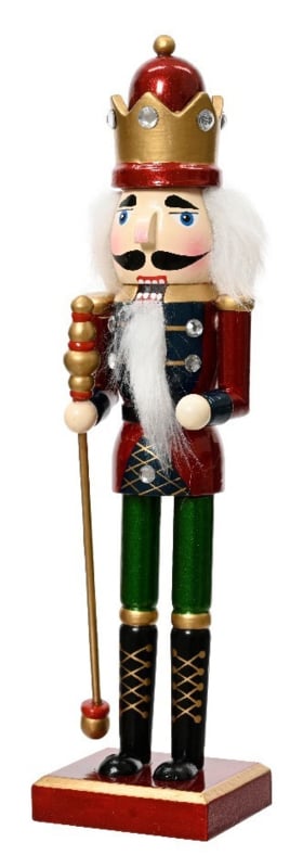 Notenkraker soldaat met scepter - 25 cm