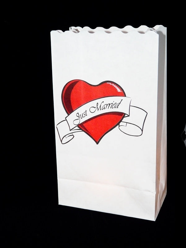 Candle bag “ Just Married “ 10 stuks OP=OP