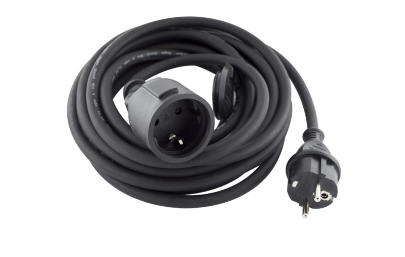 Professioneel zwart rubber verlengsnoer - 5 meter