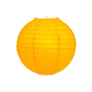 Donkergele lampion rijstpapier 20 cm