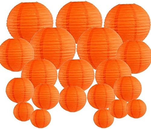 Lampionpakket 35 stuks - Oranje papieren lampionnen