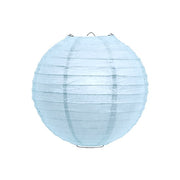 Lichtblauwe lampion rijstpapier 20 cm