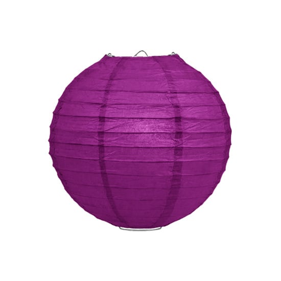 Paarse lampion rijstpapier 20 cm