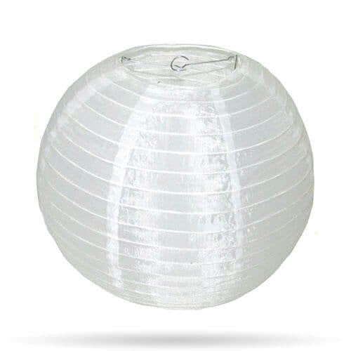Witte nylon buitenlampion 20 cm