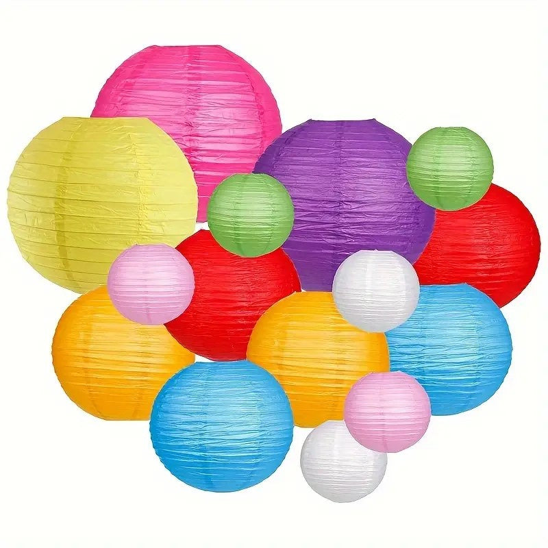 Lampionpakket 100 stuks - Gekleurde lampionnen van rijstpapier