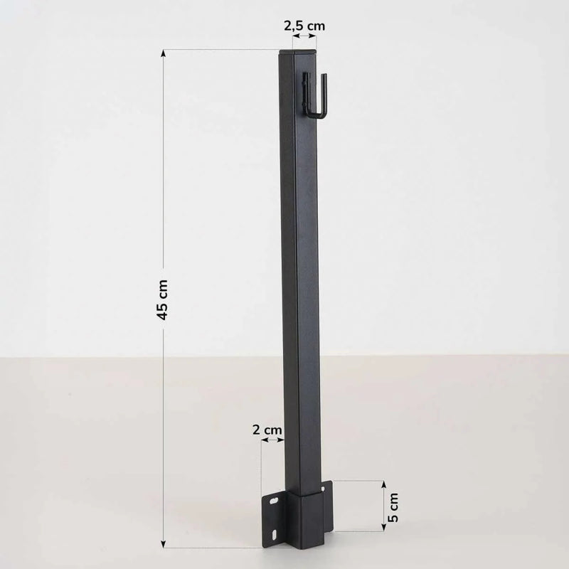 Korte metalen palen voor lichtsnoer - set a 4 stuks