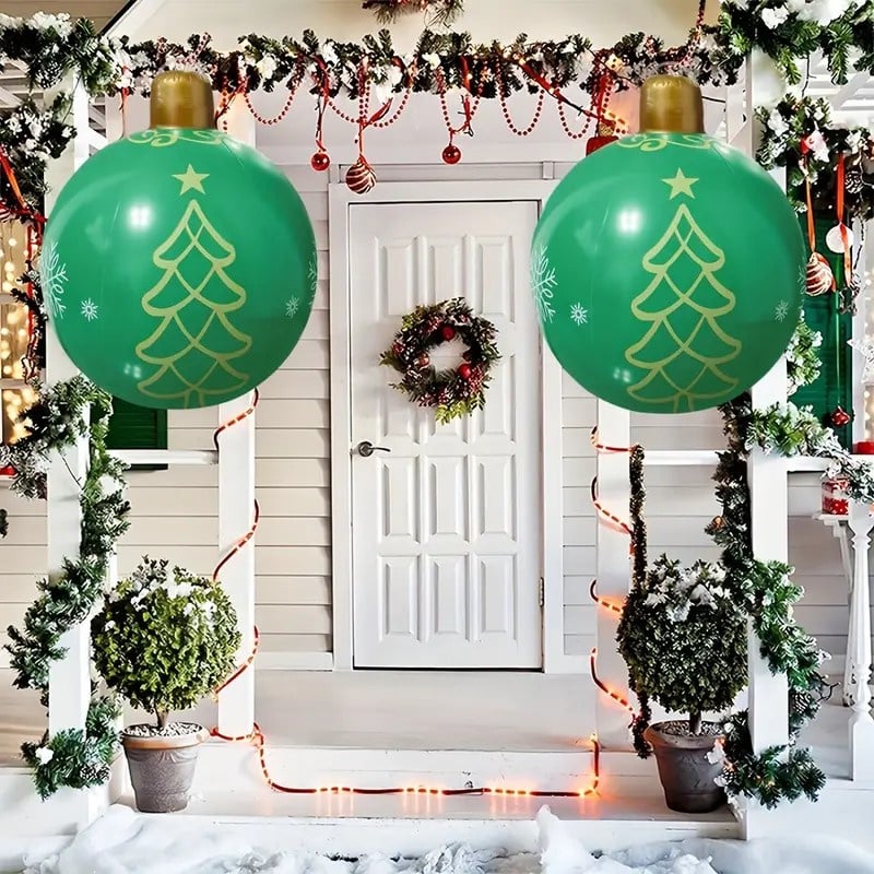 Grote opblaasbare kerstbal 60 cm - Kerstboom
