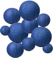 Lampionpakket 35 stuks - Donkerblauwe papieren lampionnen