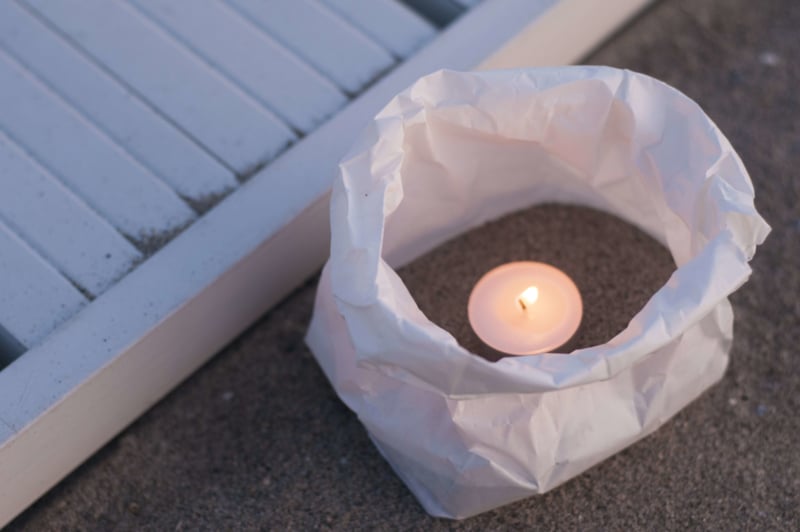 Candle bag blanco Neutraal - 10 grote kaarsenzakken