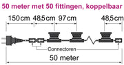 Koppelbare prikkabel zonder lampen