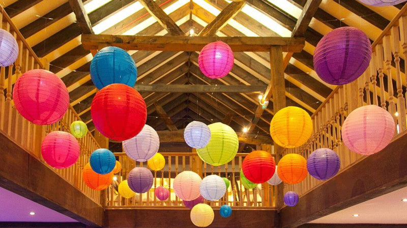 Lampionpakket 35 stuks - Feestelijk gekleurde papieren lampionnen