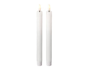Set van 2 witte LED dinerkaarsen met timer