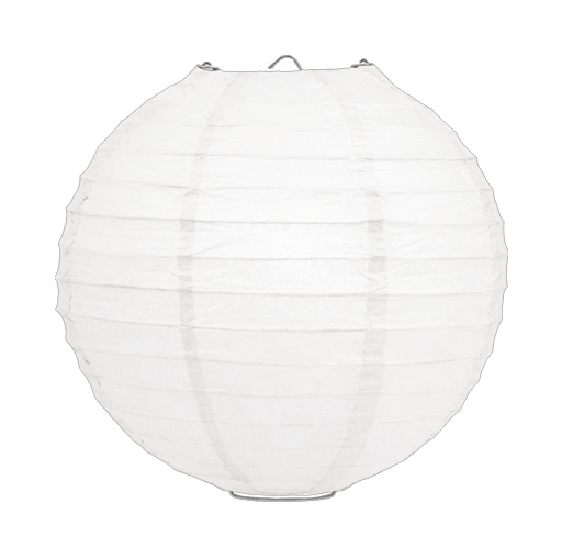 Witte lampion rijstpapier