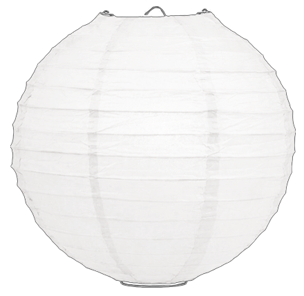 Witte lampion rijstpapier