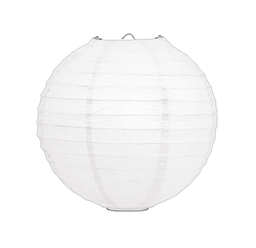 Witte lampion rijstpapier